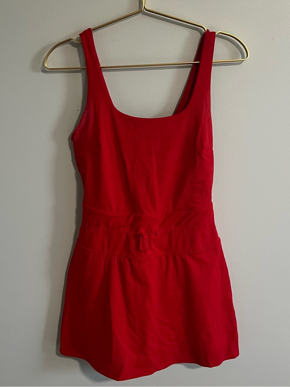 JoyLab Red Workout Tank Dress, Built in Shorts with Shelf Support Size Small